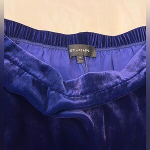 ST. JOHN Elastic Waistband Velour Pants-Size M